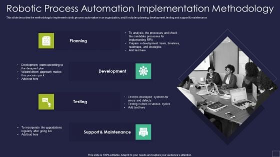 Robotic Process Automation Implementation Methodology Robotic Process Automation Technology Summary PDF