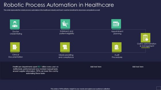 Robotic Process Automation In Healthcare Robotic Process Automation Technology Mockup PDF