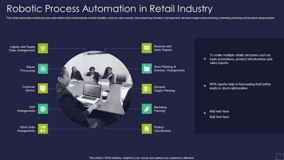 Robotic Process Automation In Retail Industry Robotic Process Automation Technology Pictures PDF