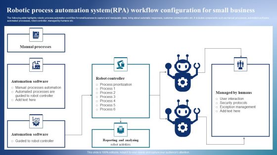 Robotic Process Automation Systemrpa Workflow Configuration For Small Business Topics PDF