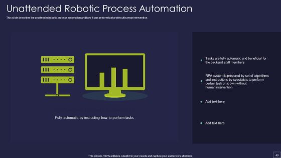 Robotic Process Automation Technology Ppt PowerPoint Presentation Complete Deck With Slides Slide40