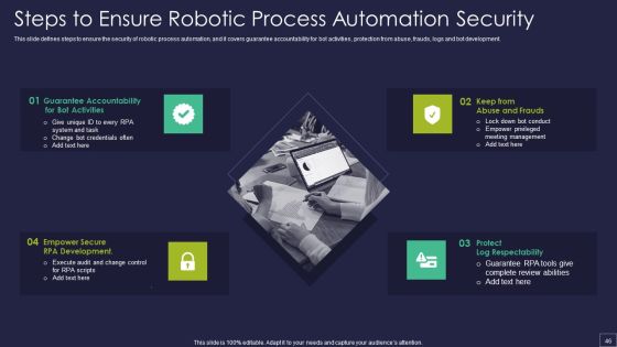 Robotic Process Automation Technology Ppt PowerPoint Presentation Complete Deck With Slides Slide46