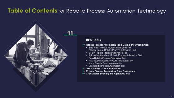 Robotic Process Automation Technology Ppt PowerPoint Presentation Complete Deck With Slides Slide47