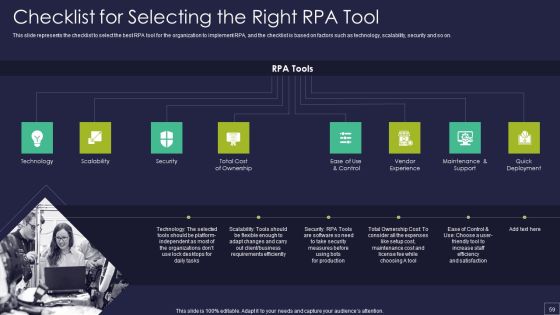 Robotic Process Automation Technology Ppt PowerPoint Presentation Complete Deck With Slides Slide59