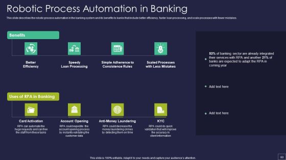 Robotic Process Automation Technology Ppt PowerPoint Presentation Complete Deck With Slides Slide60