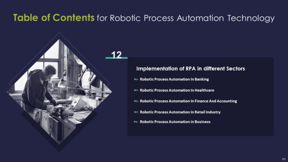 Robotic Process Automation Technology Ppt PowerPoint Presentation Complete Deck With Slides Slide61