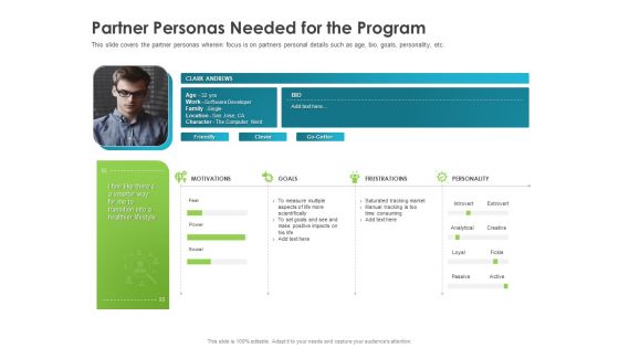 Robust Partner Sales Enablement Program Partner Personas Needed For The Program Brochure PDF