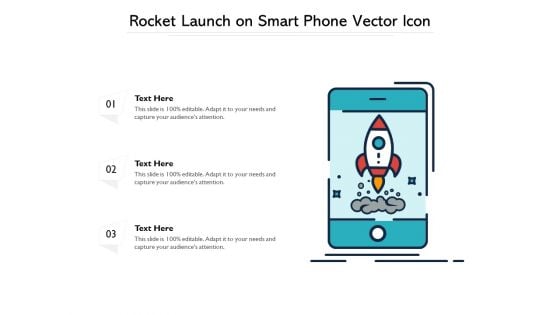 Rocket Launch On Smart Phone Vector Icon Ppt PowerPoint Presentation File Deck PDF