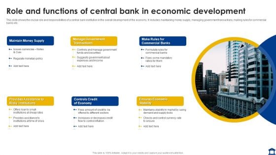 Role And Functions Of Central Bank In Economic Development Information PDF