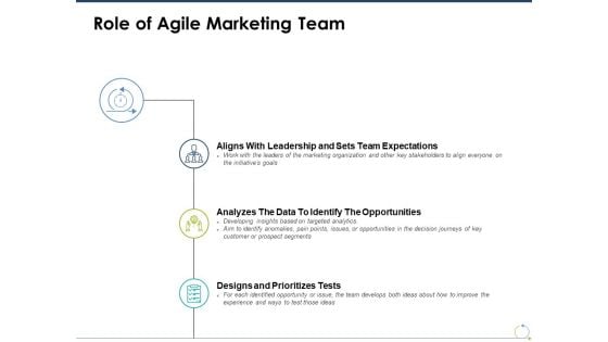 Role Of Agile Marketing Team Ppt PowerPoint Presentation Ideas Graphics Tutorials