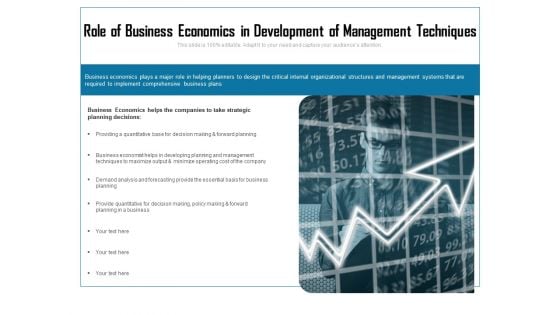 Role Of Business Economics In Development Of Management Techniques Ppt PowerPoint Presentation Icon Diagrams PDF