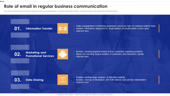 Role Of Email In Regular Business Communication Pictures PDF