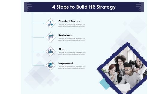 Role Of Human Resource In Workplace Culture 4 Steps To Build HR Strategy Introduction PDF