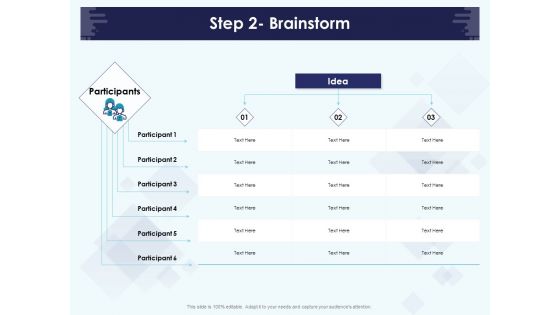 Role Of Human Resource In Workplace Culture Step 2 Brainstorm Slides PDF