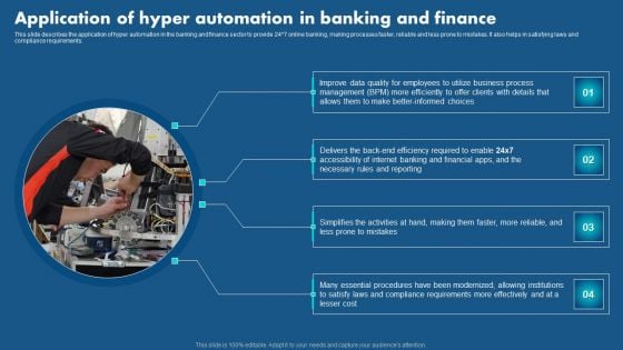 Role Of Hyperautomation In Redefining Business Application Of Hyper Automation Elements PDF