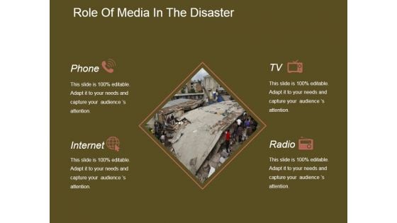 Role Of Media In The Disaster Ppt PowerPoint Presentation Designs Download