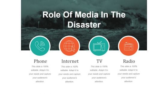 Role Of Media In The Disaster Ppt PowerPoint Presentation Infographic Template