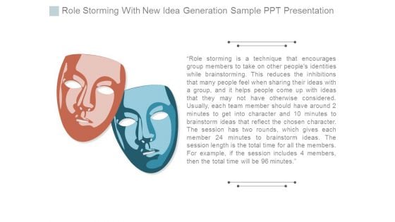 Role Storming With New Idea Generation Sample Ppt Presentation