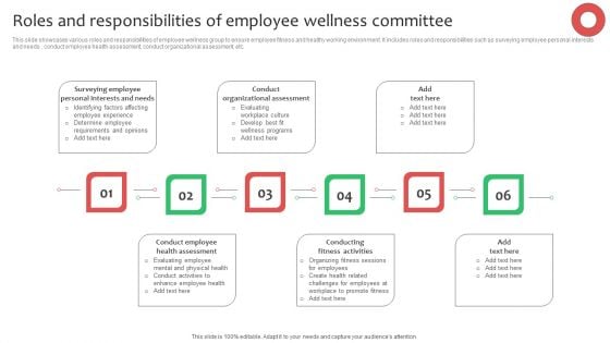 Roles And Responsibilities Of Employee Wellness Committee Ppt Summary Information PDF