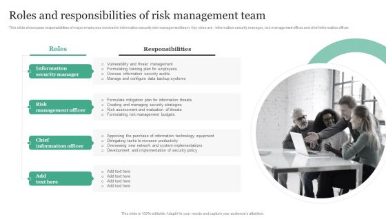 Roles And Responsibilities Of Risk Management Team Information Security Risk Administration Designs PDF