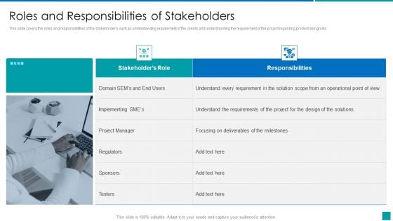 Roles And Responsibilities Of Stakeholders Sample PDF