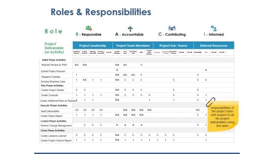 Roles And Responsibilities Ppt PowerPoint Presentation Portfolio Elements