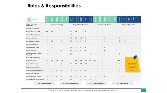 Roles And Responsibilities Ppt PowerPoint Presentation Summary Example File