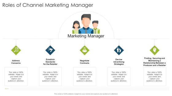 Roles Of Channel Marketing Manager Organizational Strategies And Promotion Techniques Slides PDF