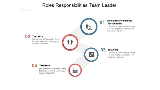 Roles Responsibilities Team Leader Ppt PowerPoint Presentation Visual Aids Infographics Cpb