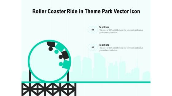 Roller Coaster Ride In Theme Park Vector Icon Ppt PowerPoint Presentation File Shapes PDF