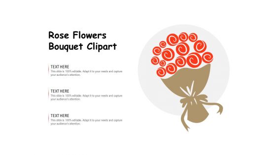 Rose Flowers Bouquet Clipart Ppt PowerPoint Presentation Model Clipart PDF