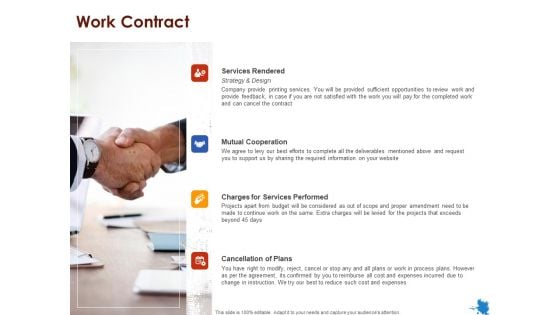 Rotary Press Printing Work Contract Ppt Infographics Example PDF