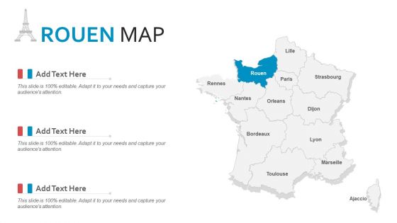 Rouen Map PowerPoint Presentation PPT Template PDF