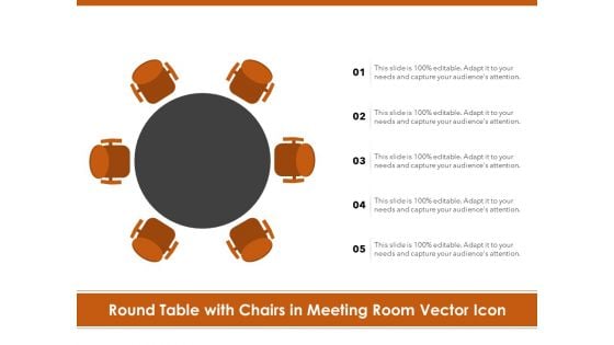 Round Table With Chairs In Meeting Room Vector Icon Ppt PowerPoint Presentation Layouts Graphics PDF