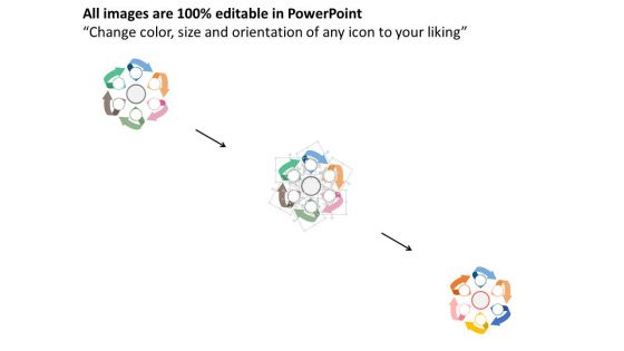 Rounded Arrows With Strategic Planning Icons Powerpoint Template