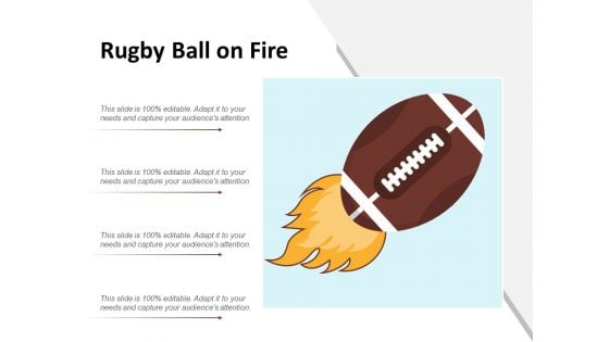 Rugby Ball On Fire Ppt PowerPoint Presentation Summary Show