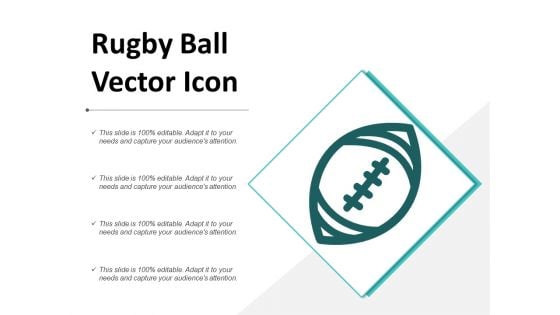 Rugby Ball Vector Icon Ppt PowerPoint Presentation Icon Tips