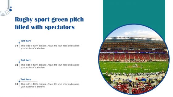 Rugby Sport Green Pitch Filled With Spectators Template PDF