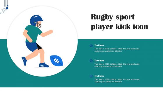 Rugby Sport Player Kick Icon Ideas PDF