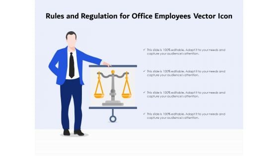 Rules And Regulation For Office Employees Vector Icon Ppt PowerPoint Presentation Infographics Images PDF