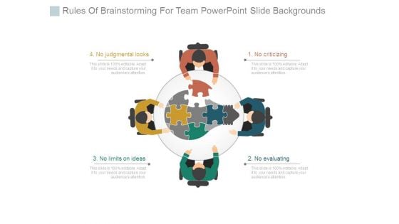 Rules Of Brainstorming For Team Powerpoint Slide Backgrounds