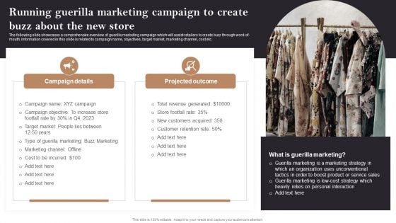 Running Guerilla Marketing Campaign To Create Buzz About The New Store Microsoft PDF Running Guerilla Marketing Campaign To Create Buzz About The New Store Microsoft PDF