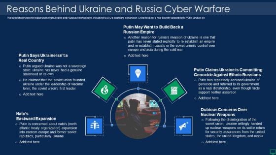 Russian Cyber Attacks On Ukraine IT Reasons Behind Ukraine And Russia Graphics PDF