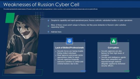 Russian Cyber Attacks On Ukraine IT Weaknesses Of Russian Cyber Cell Portrait PDF