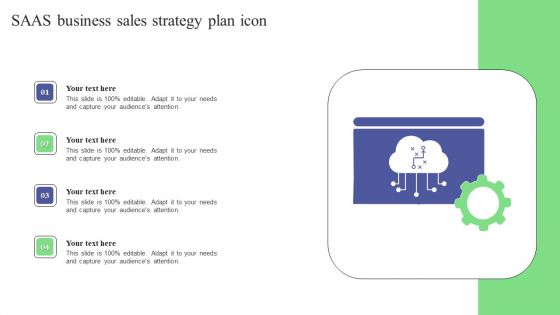 SAAS Business Sales Strategy Plan Icon Designs PDF