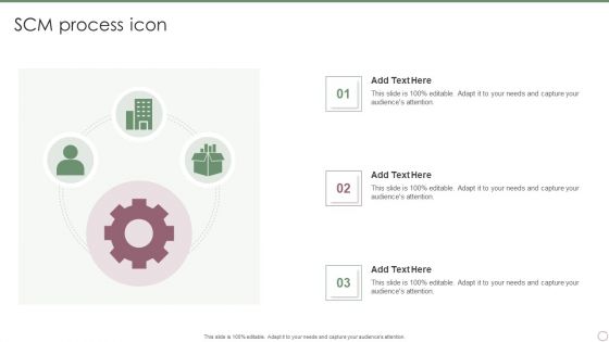 SCM Process Icon Ppt PowerPoint Presentation Gallery Guide PDF