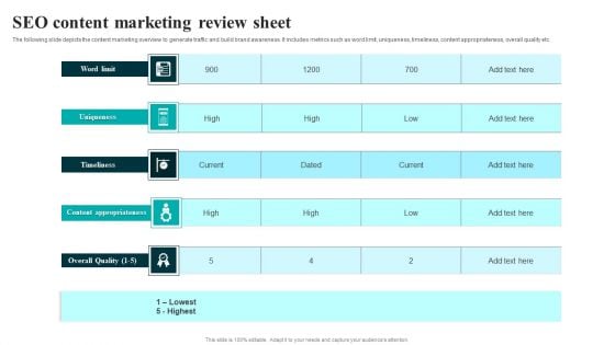 SEO Content Marketing Review Sheet Graphics PDF SEO Content Marketing Review Sheet Graphics PDF