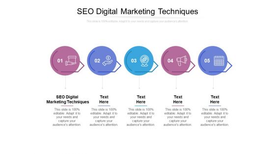 SEO Digital Marketing Techniques Ppt PowerPoint Presentation Professional Icons Cpb