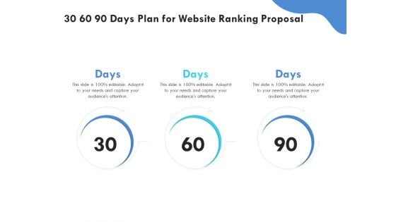 SEO Proposal Template 30 60 90 Days Plan For Website Ranking Proposal Ppt PowerPoint Presentation Model Examples PDF