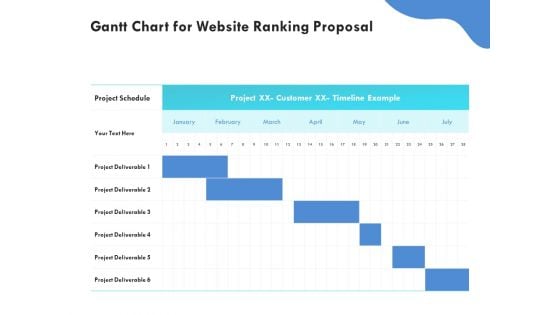 SEO Proposal Template Gantt Chart For Website Ranking Proposal Ppt PowerPoint Presentation File Layout PDF
